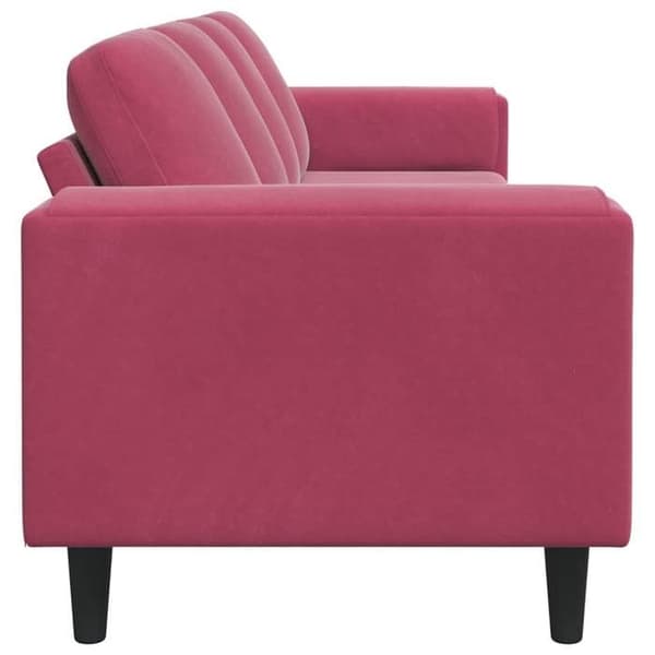 Soffa - MAISON EXCLUSIVE - Bordeaux - 250 x 77 x 76 cm - Mörkröd - Polyester, trästruktur Bordeaux