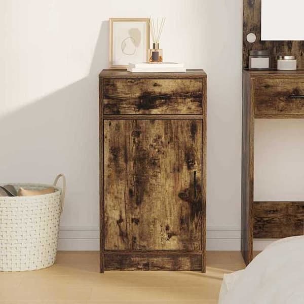 Maison Exclusive - Buffé Ek rökig 40 x 40.5 x 75 cm Ingenjörsträ Rökt ek