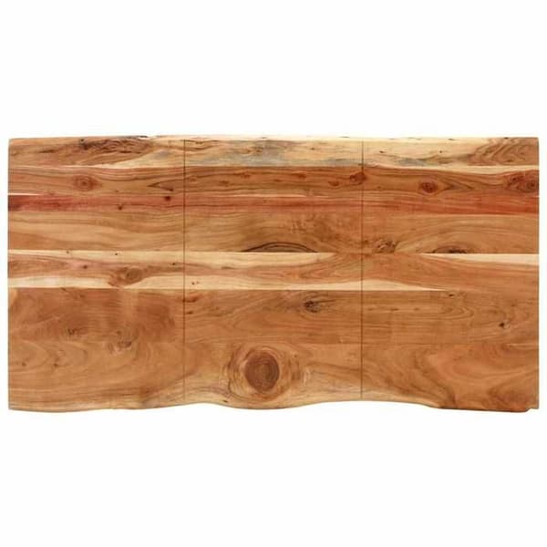 Maison Exclusive - Spisebord 154x80x76 cm Solid akacietræ silverfärgade (fötter)