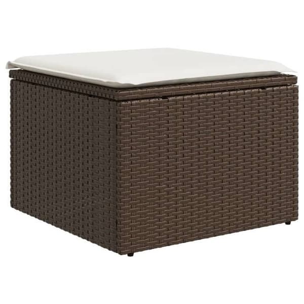 Maison Exclusive - Trädgårdsmöbler med kuddar 6 delar brun flätad resin