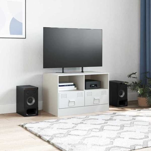 Maison Exclusive - Hvid TV-møbel 67x39x44 cm stål