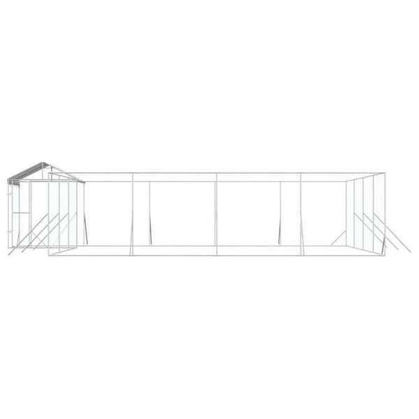 Exklusivt hus - Utomhus hundbur med silvertak 10x8x2,5 m
