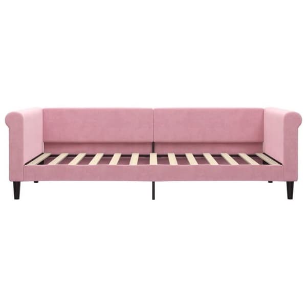 Maison Exclusive - Dagbädd med rosa madrass 90x200 cm sammet Ros