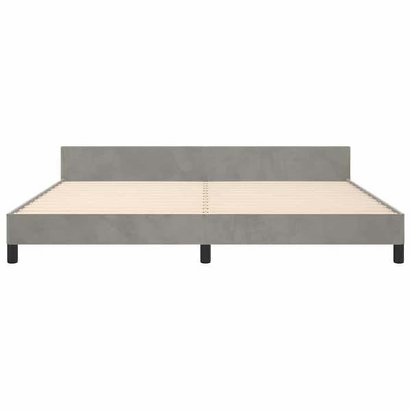 Maison Exclusive - Sänkykehys ilman patjaa vaaleanharmaa 200x200 cm sametti Ljusgrått