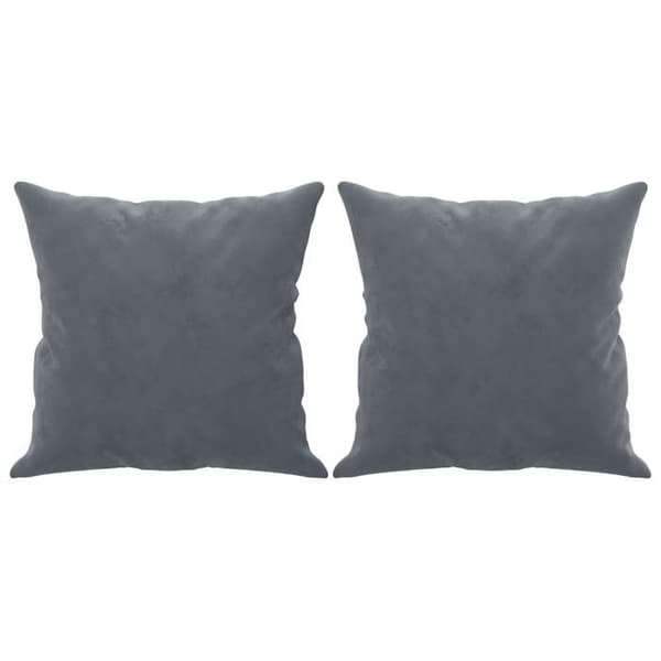 Maison Exclusive - 2-personers sofa med mørkegrå puder 140 cm velour Mörkgrå