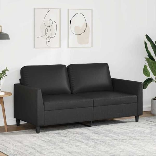Maison Exclusive - 2-personers Sofa Sort 140 cm Syntetisk Læder
