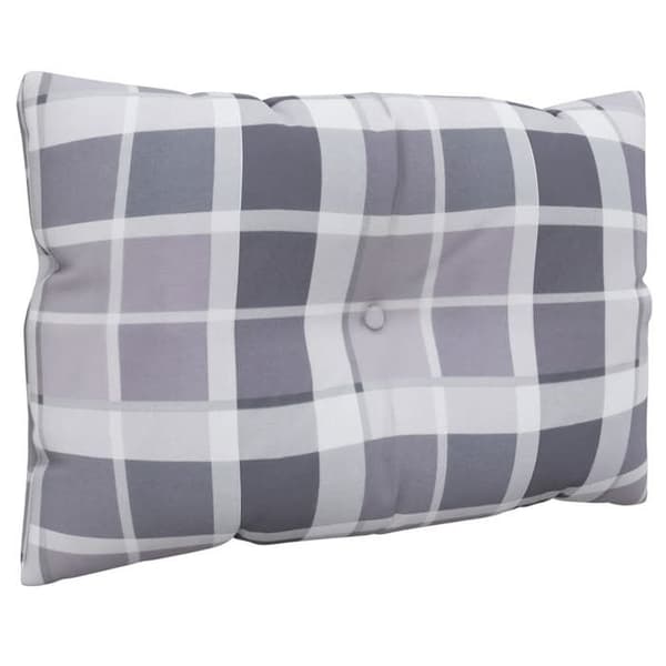 Maison Exclusive - Palettityynyt, 2 kpl, harmaa ruutukuvio, kangas
