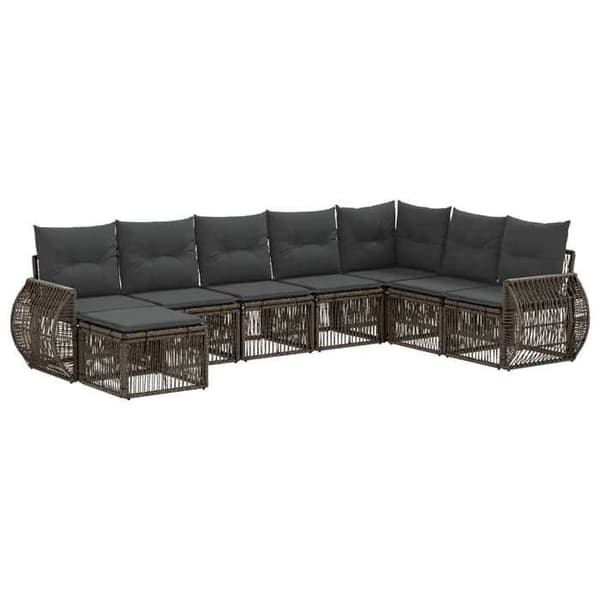 Maison Exclusive - 8-delt have-sofa sæt i grå og mørkegrå polyrotin