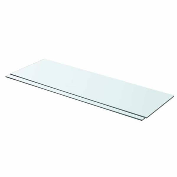 Maison Exclusive - Hyllpaneler 2 st Glas Transparent 80 x 25 cm Transparent