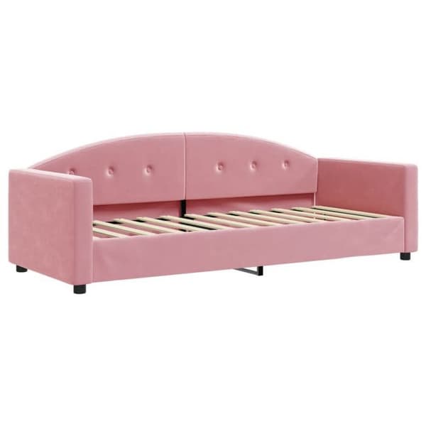 Maison Exclusive - Dagbädd med rosa madrass 80x200 cm sammet Ros