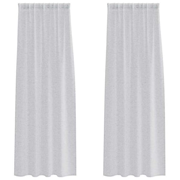 Maison Exclusive - Gardin i Voile 2 st Ljusgrå 245 x 140 cm Polyester