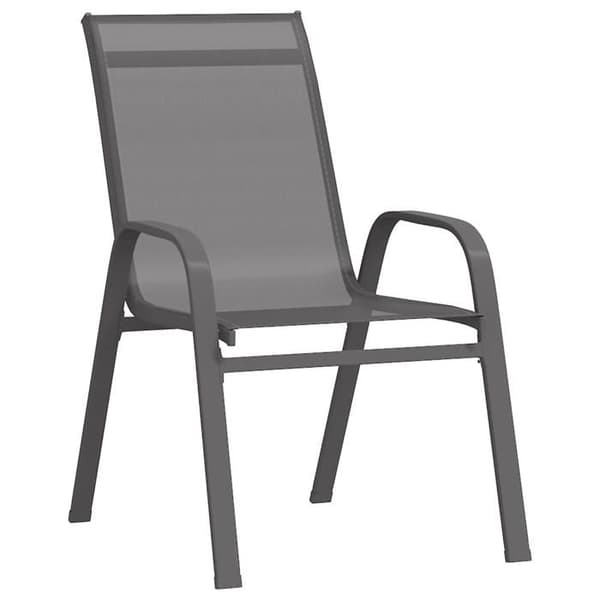 Maison Exclusive - Have spisebordssæt 5 stk Grå og sort