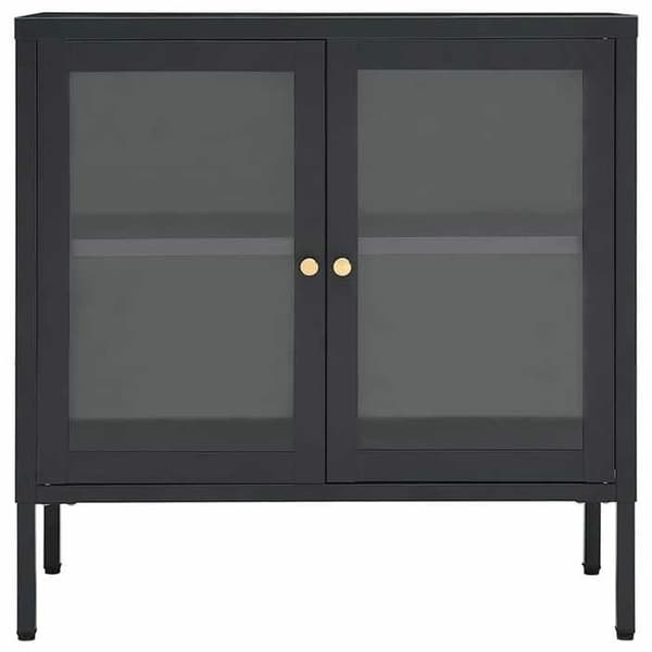 Maison Exclusive - Buffé Anthracite 70x35x70 cm Stål och glas