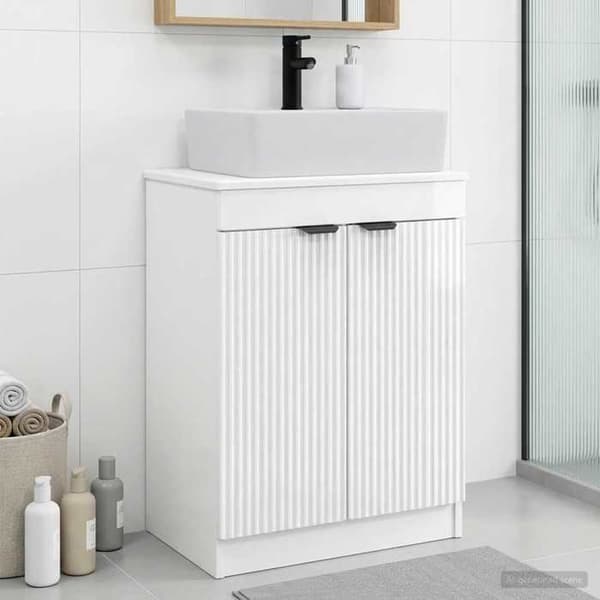Maison Exclusive - Badeværelsesmøbel med hvidt blank vask