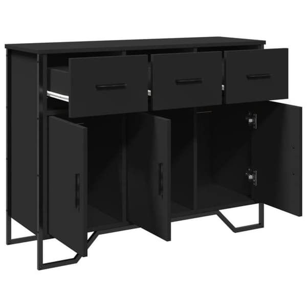 Maison Exclusive - Buffet sort 97x32,5x74,5 cm ingeniørtræ