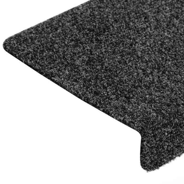 Maison Exclusive - Selvklæbende trappetæpper, 30 stk., 65 x 21 x 4 cm, Mørkegrå, rektangulær kant