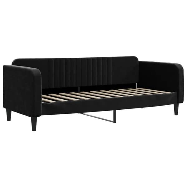Maison Exclusive - Sovesofa med udtræk og skuffer uden madras sort 80x200 cm