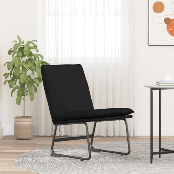 Maison Exclusive - Musta lepotuoli 52x75x76 cm Kangas