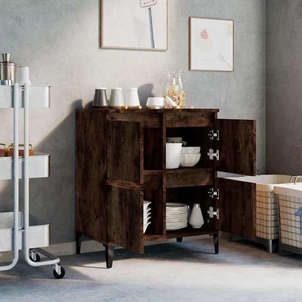 Maison Exclusive - Buffé Ek rökt 60x35x70 cm Ingenjörsträ