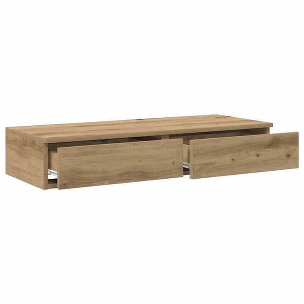 Sengekufferter - EKSKLUSIV HUS - Håndlavet eg - 80x36,5x16,5 cm - Spånplader - Push-to-open