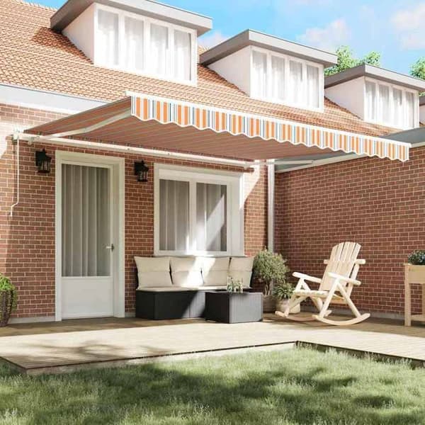 Maison Exclusive - Fällbart Markis Multicolor 400 × 300 cm Tyg och Aluminium