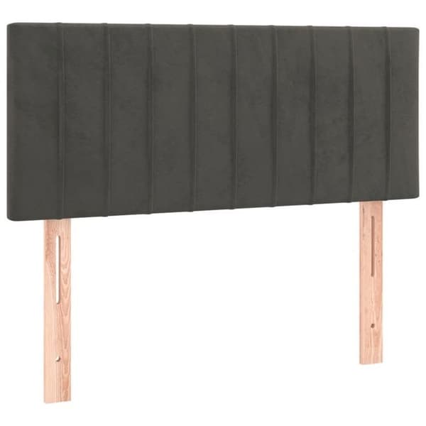 Maison Exclusive - LED Hovedgærde Mørkegrå 80x5x78/88 cm Velour Mörkgrå