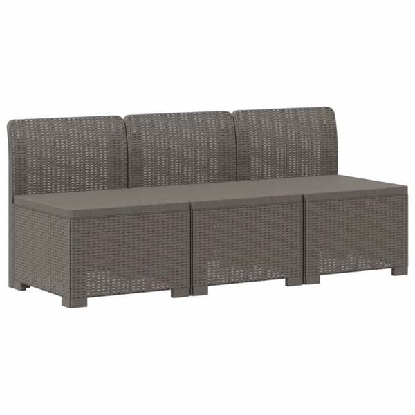Maison Exclusive - Have sofa 3 pladser med puder look rattan PP
