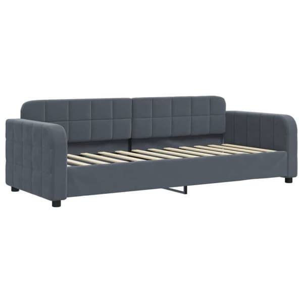 Maison Exclusive - Tummanharmaa lepotuoli 80x200 cm sametti