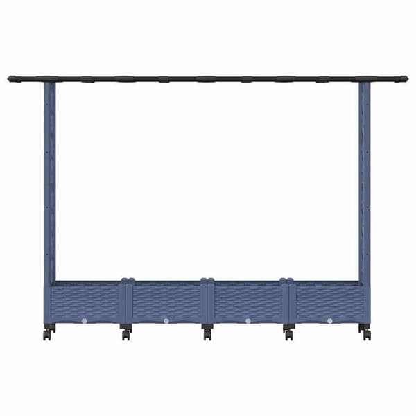 Maison Exclusive - Høj Seng med Gitter og Grå Tag 203 x 40 x 127 cm PP Grå