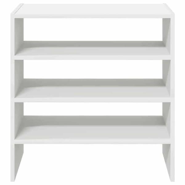 Maison Exclusive - Stabelbare skohylder 2 stk hvid 60x30x30,5 cm
