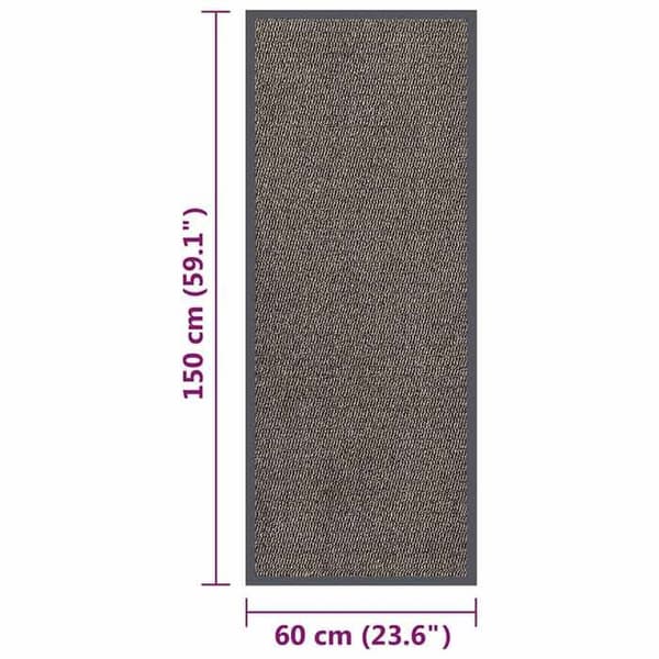 Maison Exclusive - Tiheä matto 60x150 cm Tummanruskea