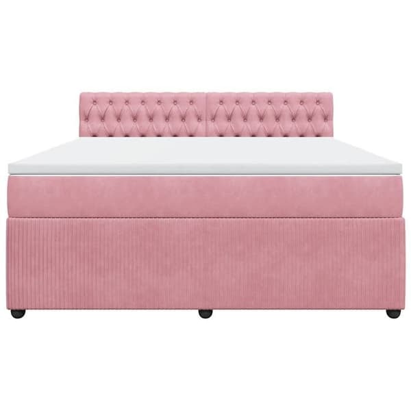 Maison Exclusive - Seng med lameller og Rose madras 180x200 cm Velour