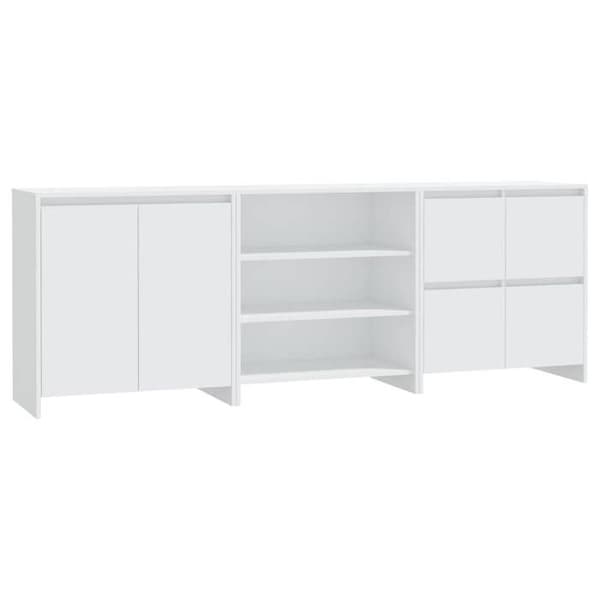 Maison Exclusive - 3 stk. Buffet Hvid Ingeniørtræ Vit