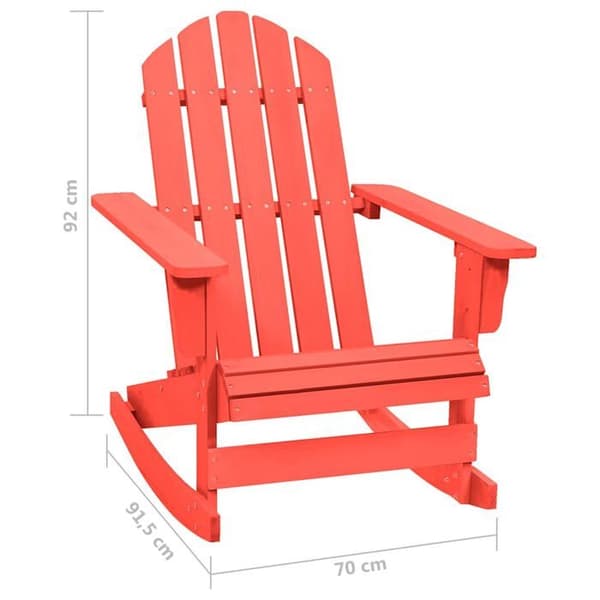 Maison Exclusive - Adirondack gungstol i röd gran
