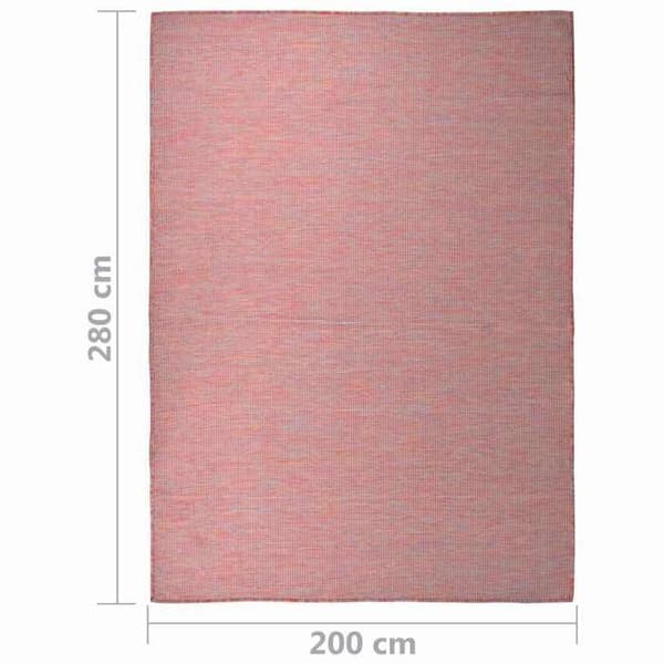 Maison Exclusive - Ulkokäyttöön tarkoitettu matto, litteä kudos 200x280 cm Punainen