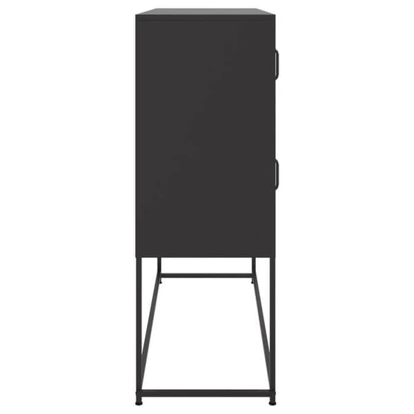 Maison Exclusive - Sort buffet 100,5x39x107 cm stål Svart