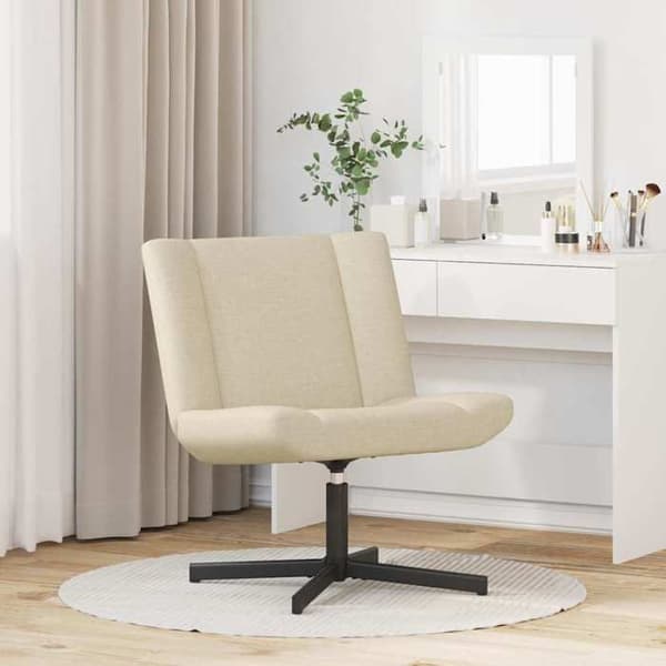 Maison Exclusive - Snurrstol Crème 63 x 75 x 76 cm tyg