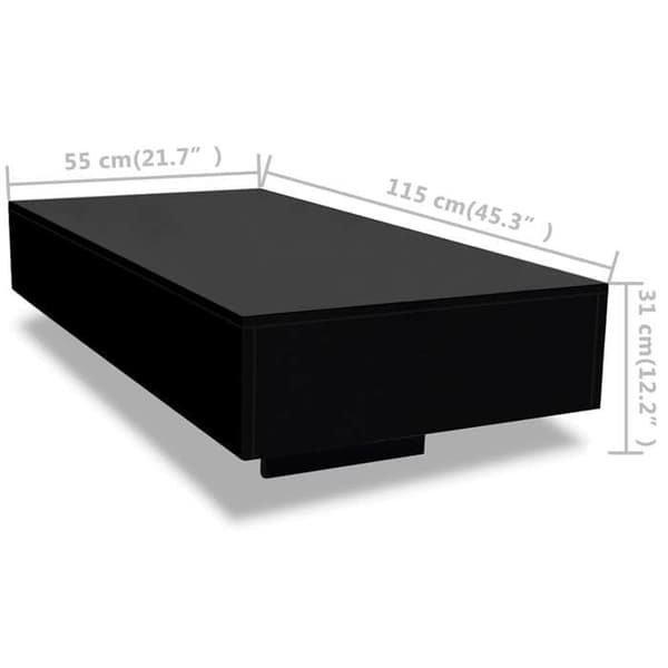 Maison Exclusive - Sort blank sofabord Skinande svart
