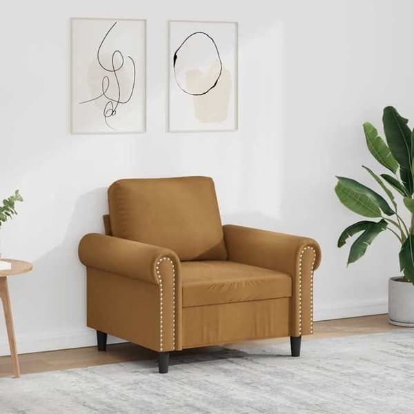 Maison Exclusive - Ruskea nojatuoli 60 cm samettia