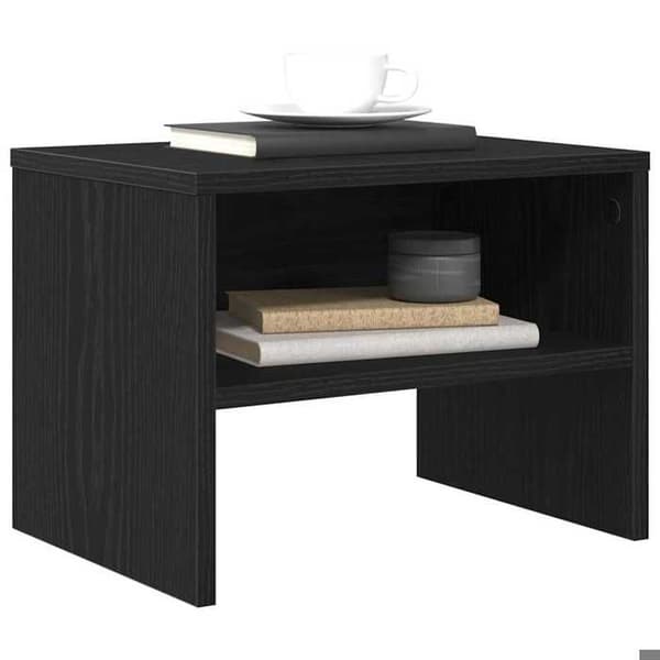 Maison Exclusive - Natbord 2 stk Sort eg 40 x 30 x 30 cm