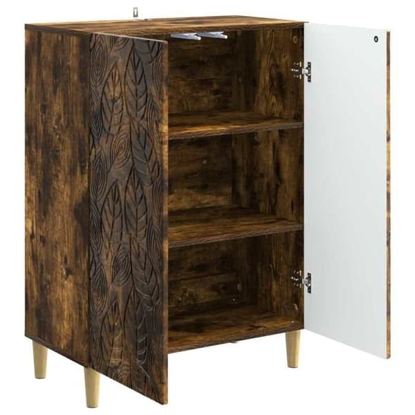 Maison Exclusive - Buffet Røget Eg 66 x 34,5 x 90 cm Ingeniørtræ