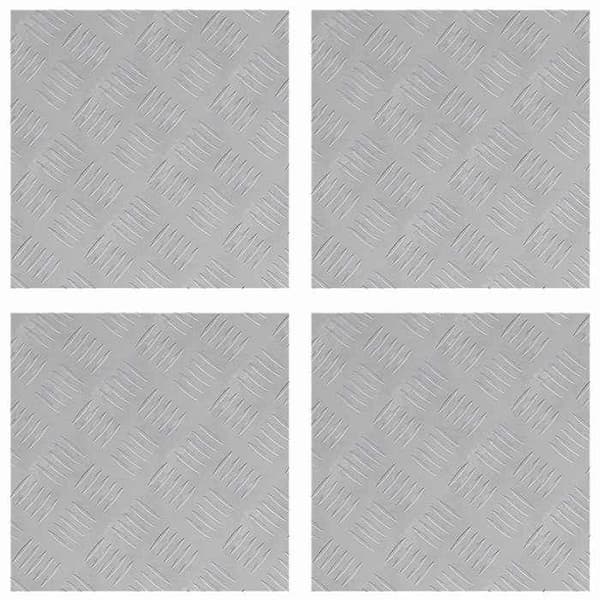 Maison Exclusive - Kävelyalue 4 kpl 40 x 40 cm Hopea Alumiini Neliö Silver