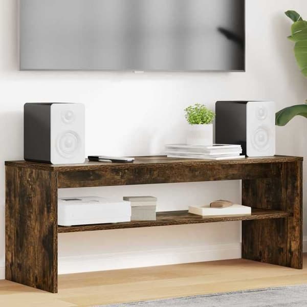 Maison Exclusive - TV-møbel 100 x 35 x 40 cm Røget eg Ingeniørtræ