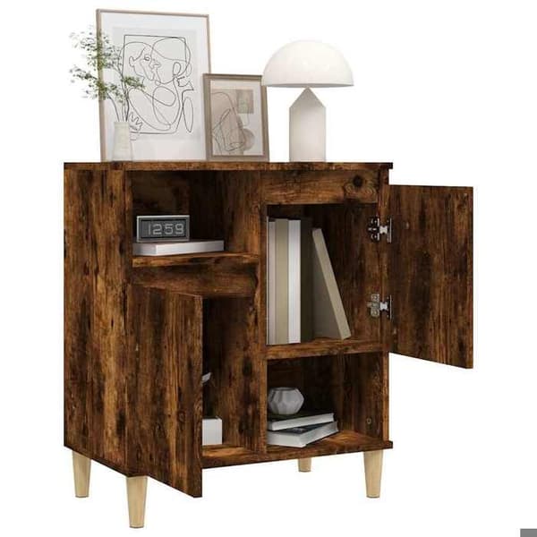 Maison Exclusive - Buffet Røget Eg 60x35x70 cm Ingeniørtræ