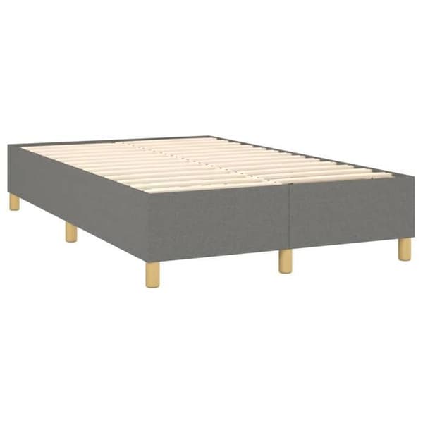 Maison Exclusive - Seng med lameller og madras Mørkegrå 120x200cm Stof