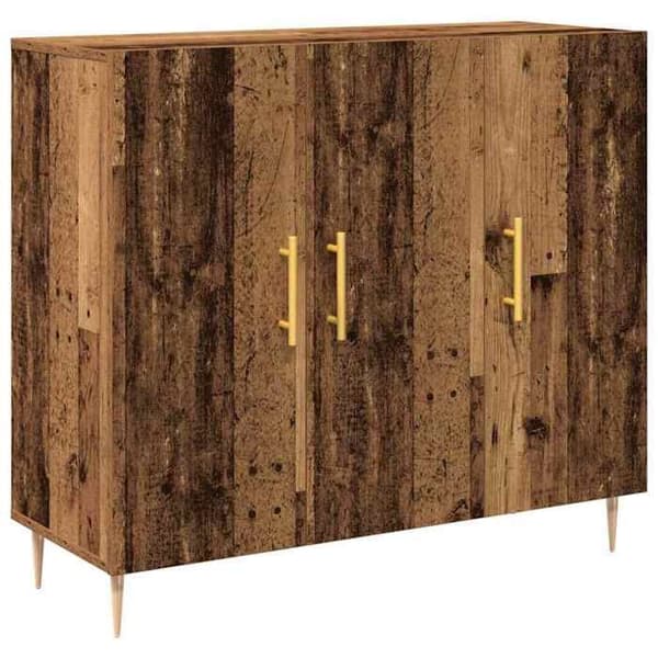 Buffé - EXKLUSIVT HUS - 90 x 34 x 80 cm - Ingenjörsträ - Brun - Koniska ben