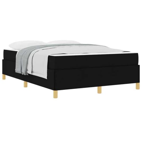 Maison Exclusive - Sängram Svart 140 x 190 cm tyg