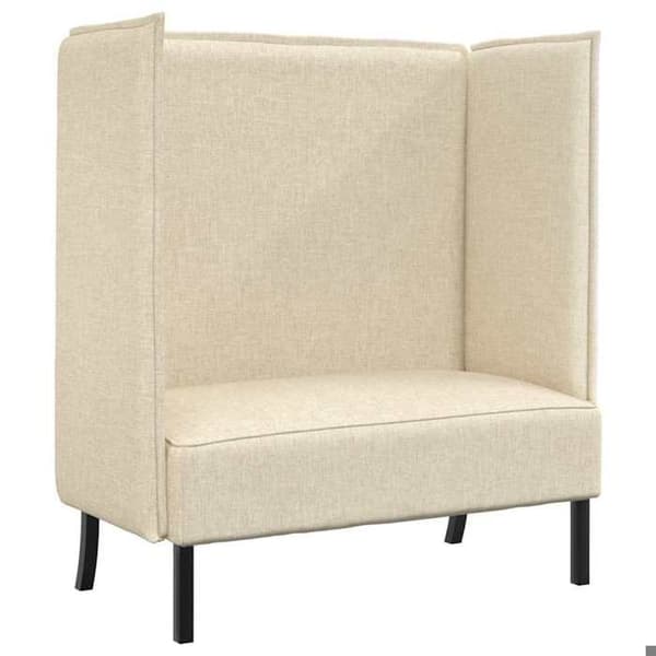 Soffa - EXKLUSIVT HUS - Modern Hög rygg - Ryggstöd 101 cm - 2 platser - Crème tyg Grädde