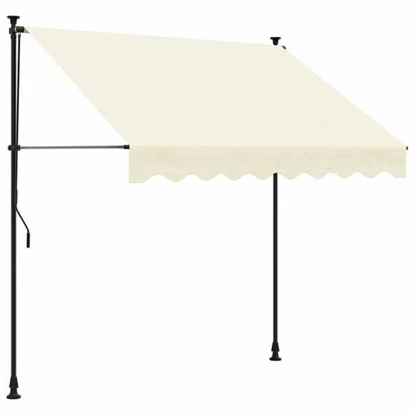 Maison Exclusive - Retractable awning cream 250x150 m tyg och stål Grädde