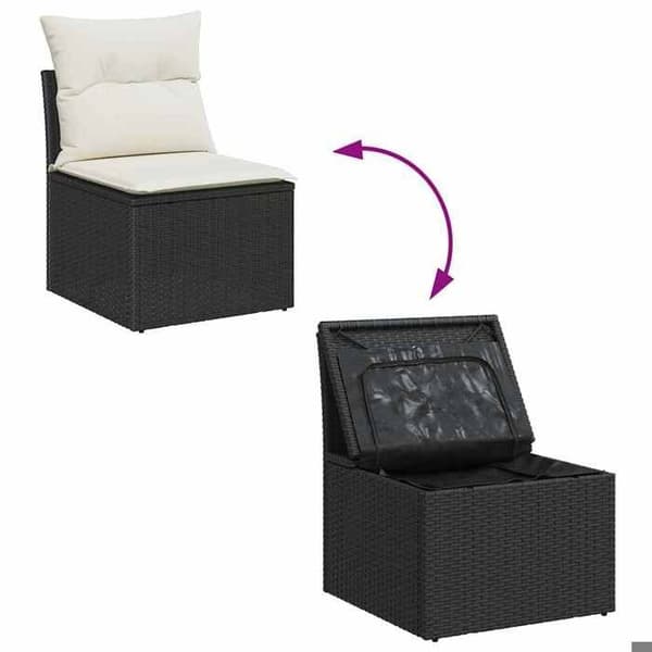 Trädgårdsmöbler - EXKLUSIVT HUS - Set med 7 delar - 6 platser - Modulärt - UV/VATTEN-resistent
